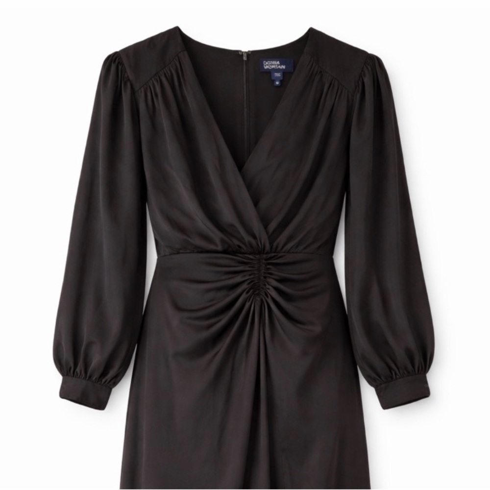 Nordstrom Black Ruched-Waist Long Sleeve Dress by Dona Morgan
